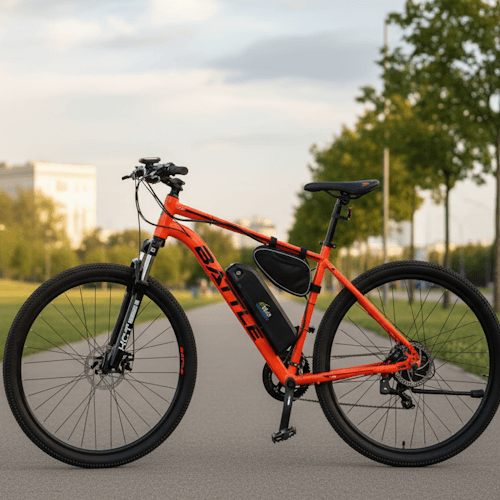 Bicicleta eléctrica BATTLE naranja talle 20